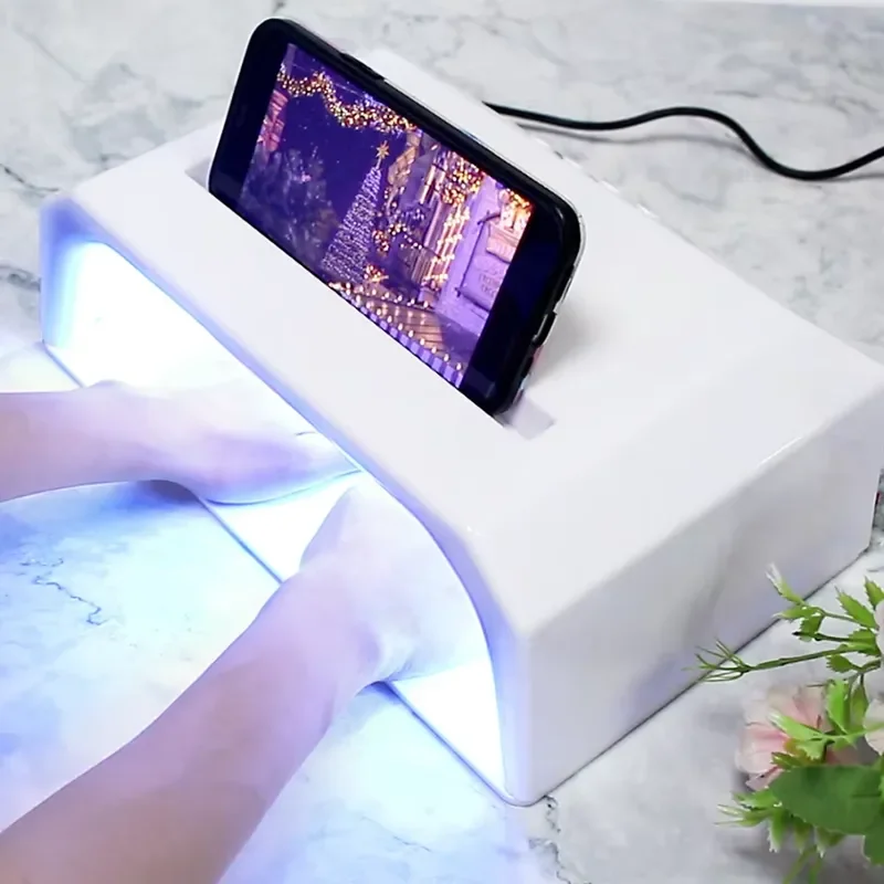 【CHIMU HOME】120W Quick Curing LED Nail Lamp Double Hand Gel Nail Dryer Professional With Custom Logo