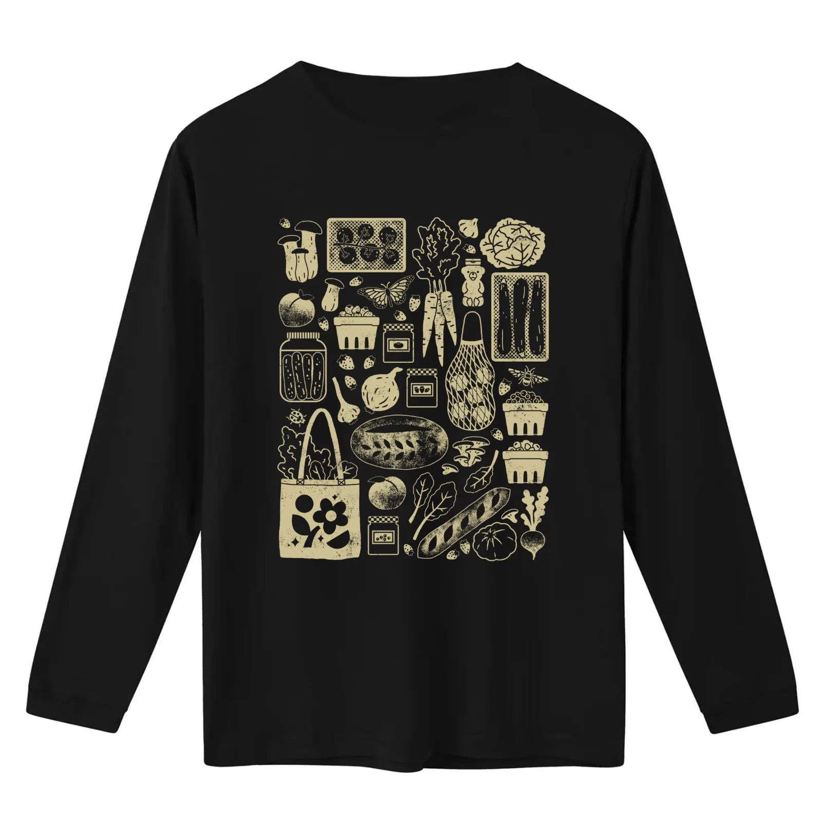 Farmers Market: Sprout T-Shirt Summer Casual Cotton Tee Oversized Streetwear Tops Vintage Graphic Print Unisex Men Women