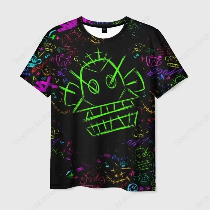 Popular Game Arcane League Jinx 3d Print T-shirt For Men Women Fashion New Anime Tshirt Boys Tops Tees Short Sleeve T Shirt Game