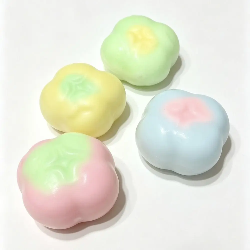 Persimmon Shape Wax Cracking Squeeze Toy Crispy Feel Crackable Texture Crispy Stress Balls Handmade Craft Crunchy Sound Ball