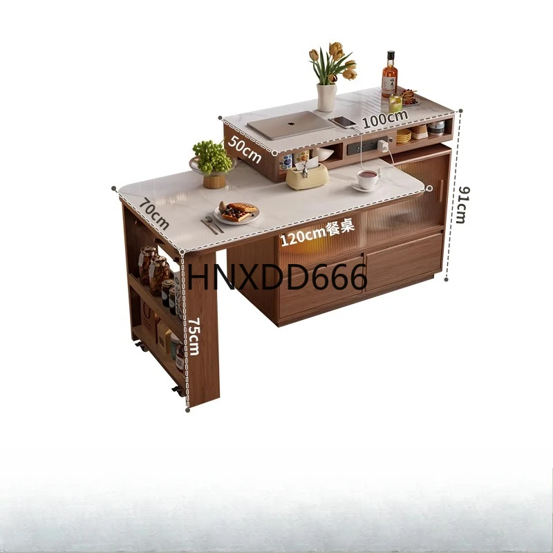 

Italian Design Functional Tables Luxury Nordic Glass Center Extensible Dining Tables Chairs Island Mesa Comedor Home Furniture