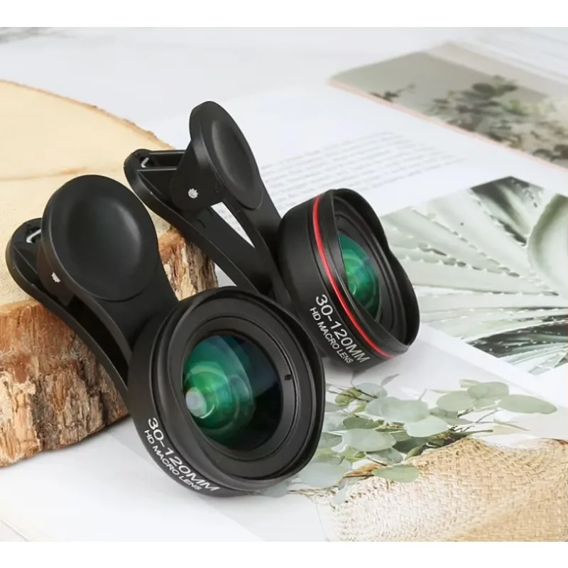 New Design HD 40‑120mm Mobile Phone Macro Lens Factory Wholesale Universal Smartphone Accessory for Close‑Up Macro Shooting