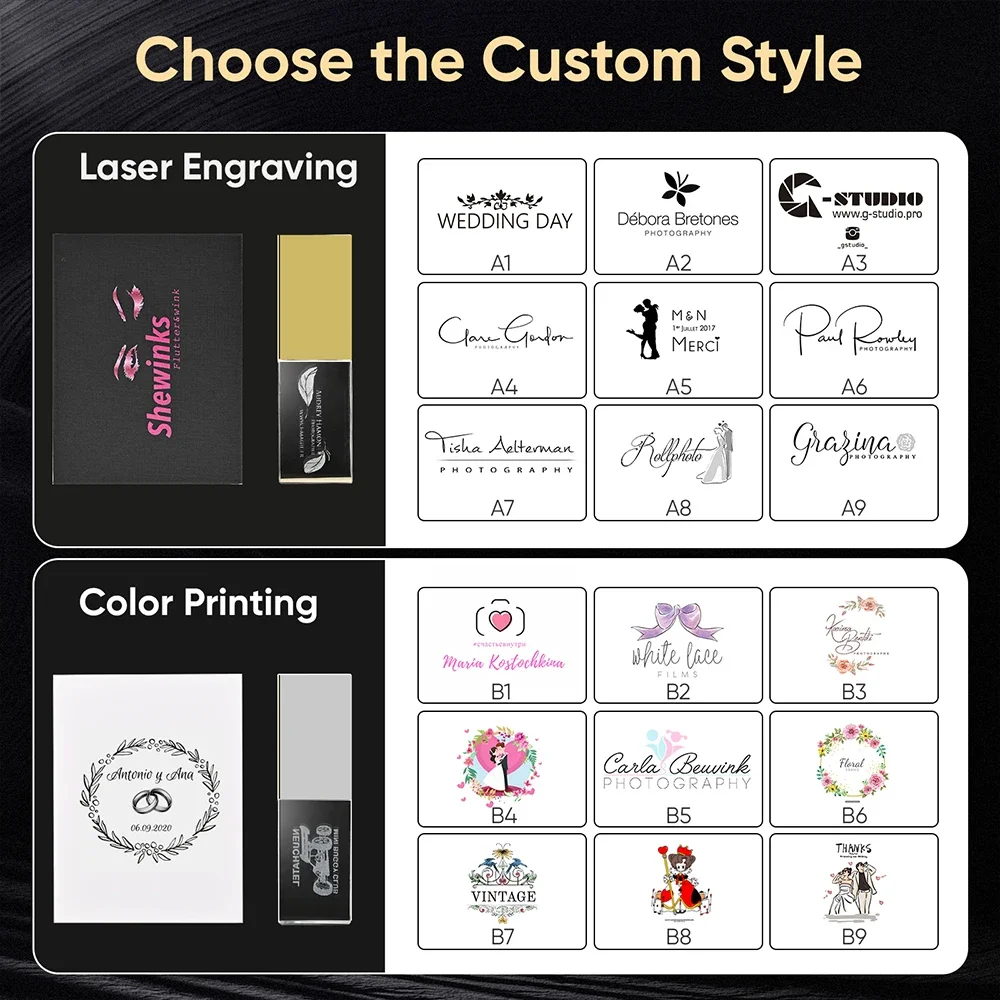 New Hot Crystal USB 3.0 Flash Drive 128GB Free Custom Logo Memory Stick 64GB High Speed Pen Drive 32GB Studio DIY U Disk 16GB