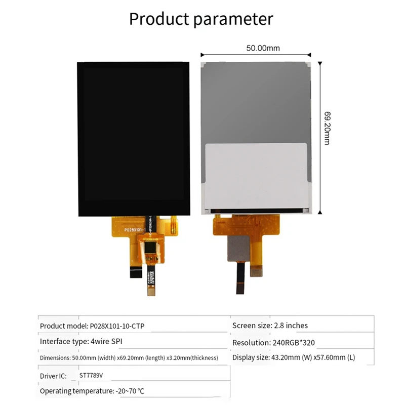 شاشة تعمل باللمس بالسعة ، شاشة TFT LCD ، منفذ تسلسلي ، ST7789V ، من من من من ؟ ؟ ؟ ،