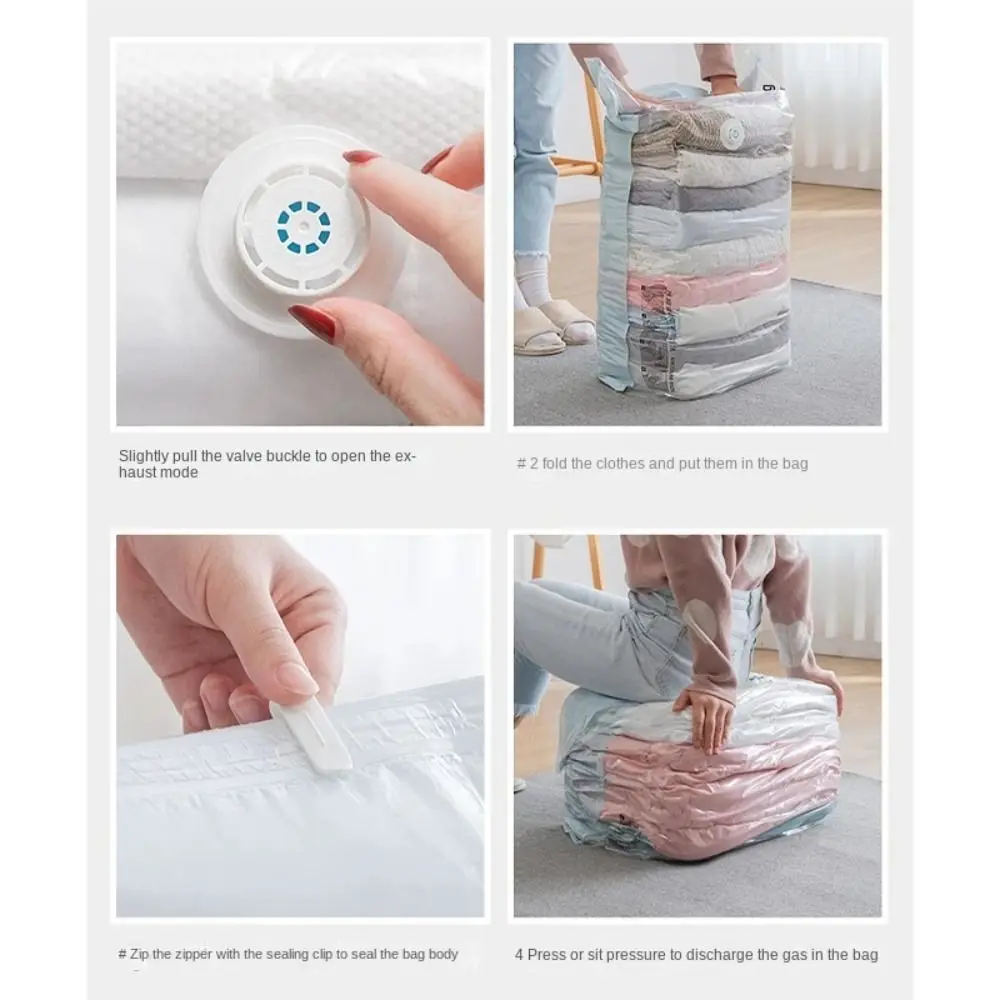 Press & Seal Vacuum Storage Bags Cube Compression Compression Desig Storage Compression Bag Space Saving Reusable