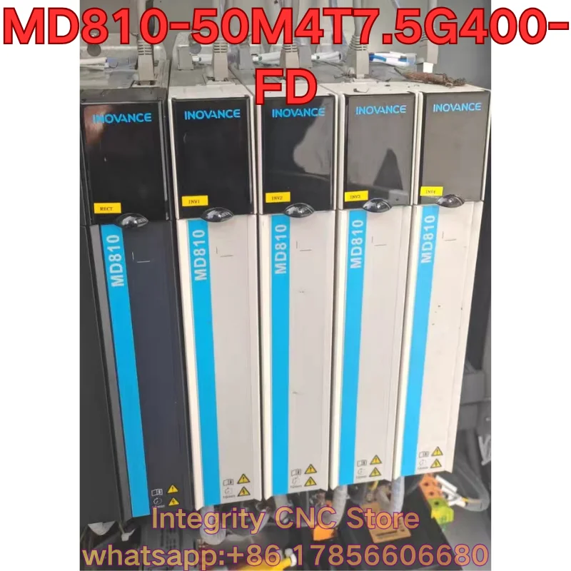 used MD810-50M4T7.5G400-FD MD810-20M4T45G100-ZL MD810-20M4T45G100-CS MD810-50M4T3.7G200-ZL servo drive function test is normal
