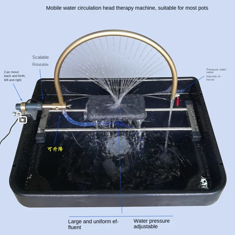 Hair Salon Flushing Bed Mobile Water Circulation Head Massager Flushing Shampoo Chair