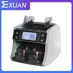 EXUAN 1200 Pcs/Min Money Counter Tools Business Cash Register Bills Counterfeit Bill Detector by UV/MG/IR/DD Function Bank Store