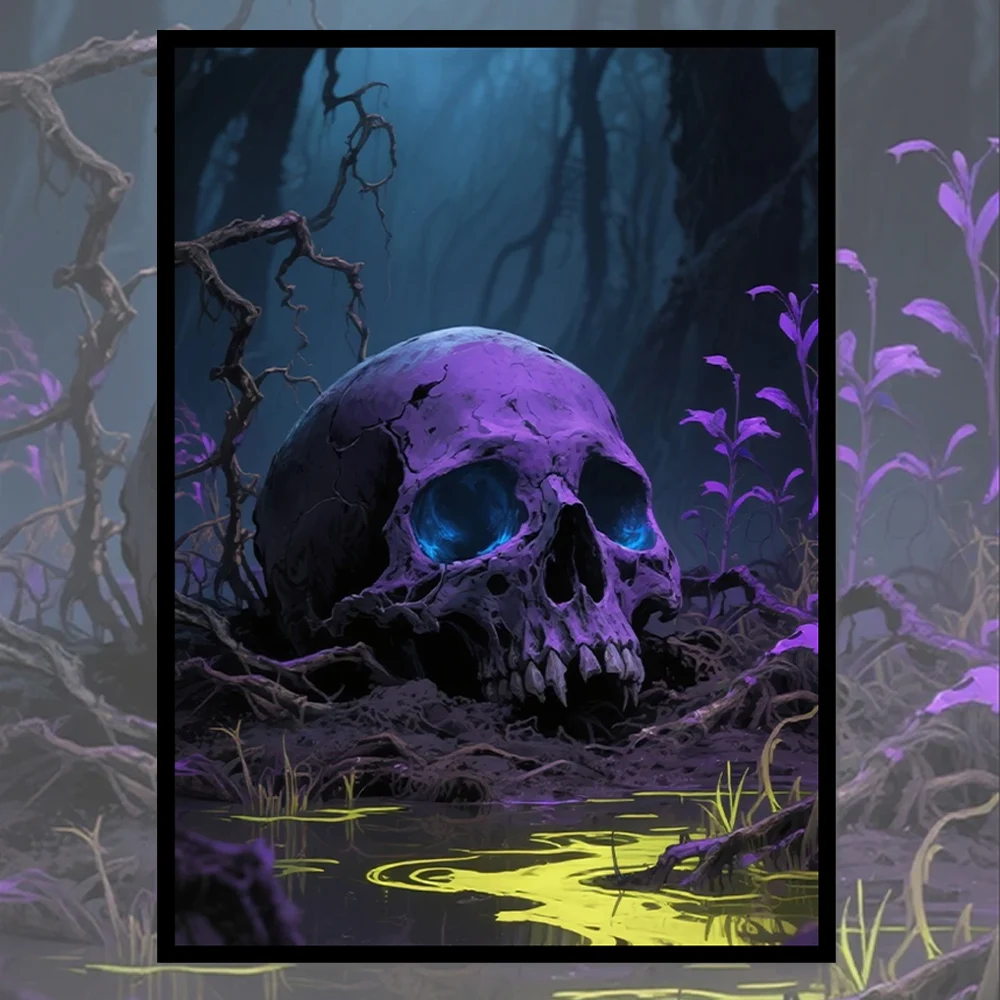 66x91mm 60-120 Stück Klare Vorderseite & Matte Rückseite mit Totenkopf-Design Standardgröße Kunst-Anime-Kartenhüllen für MTG/PTCG-Spiele Top-Loading Brettspiel Sammelkarten-Schutzhüllen