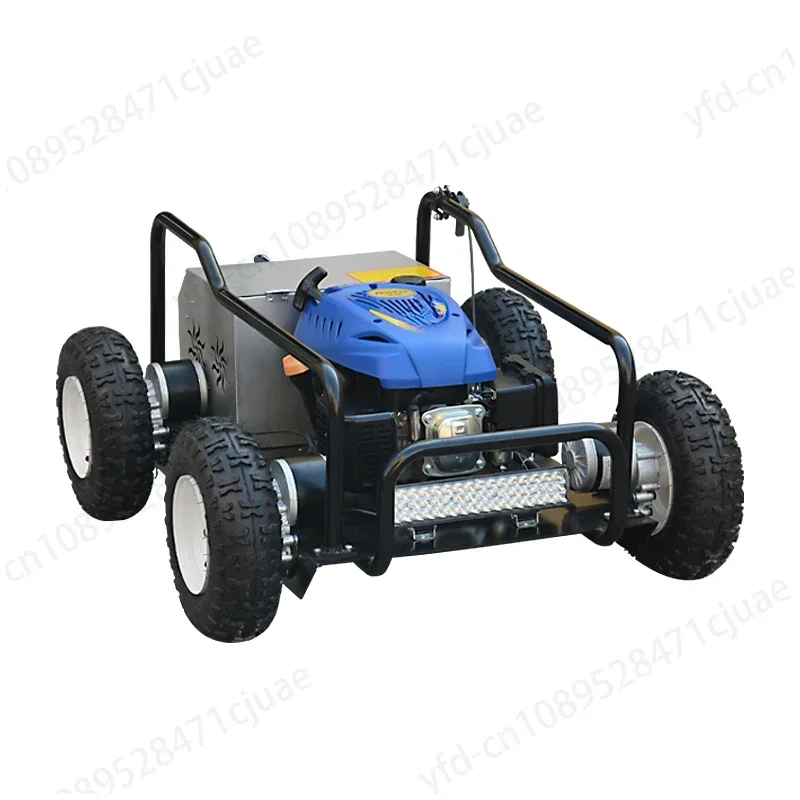 Four-wheel drive remote controlcrawler gasoline lawn mower new type lawn mower self-propelled weeding