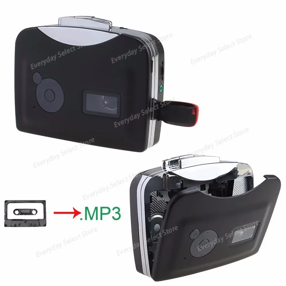 USB Cassette Tape Player Converter Walkman Convert to MP3 into USB Flash Drive Adapter Music Player No Need Driver& PC