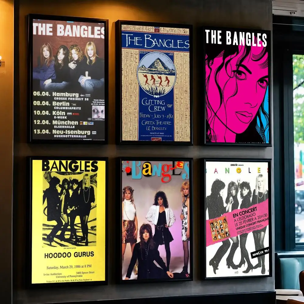 band T-The Bangles-S Poster Removable Wall Sticker for Home Cafe Bar Office Interior Decor