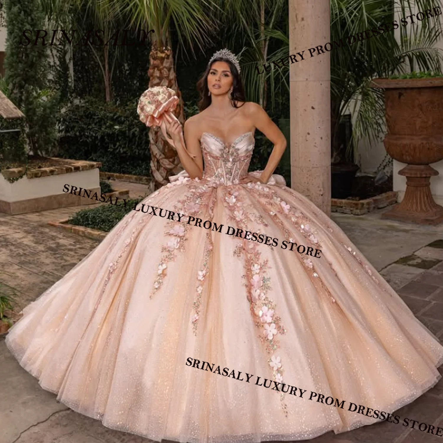 سباركلي الماس طويل حورية البحر فساتين لحضور الحفلات الموسيقية للفتيات السود الديكور الترتر مخصص بلا أكمام ريشة رسمية ثوب مسائي رداء