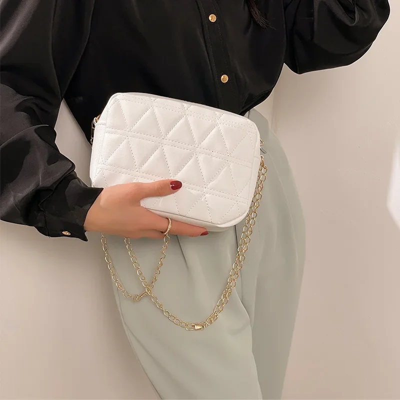 New Simple Small Crossbody Bag Trend Casual Female Shoulder Bag Fashion Ladies Messenger Bags Pu Leather New Embroidery Handbags