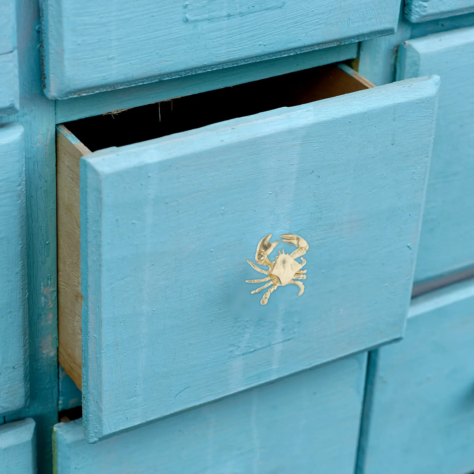 Brass Crab Door Handle Nautical Cabinet Pull Retro Coastal Sea Theme Ocean Inspired Furniture Hardware Bedroom Living Room