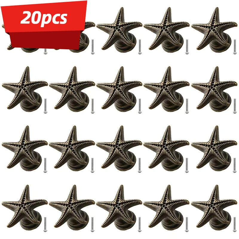 20pcs Retro Drawer Handles for Furniture Simple Knobs for Dresser Drawer Pull Home Cabinet Wardrobe Handles for Wood