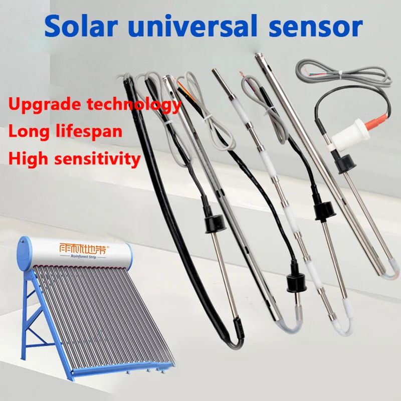 Stainless Steel Universal 2/4 Wires Water Temperature Water Level Probe Solar Sensor SUS Tube For Solar Water Heater Water Tank