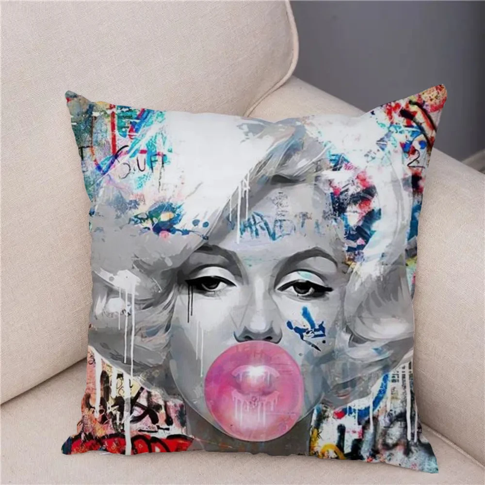 Cuscini per divani Marilyn Monroe fodera per cuscino decorativo per federe cuscini per letto cuscini per soggiorno decorazioni per la casa