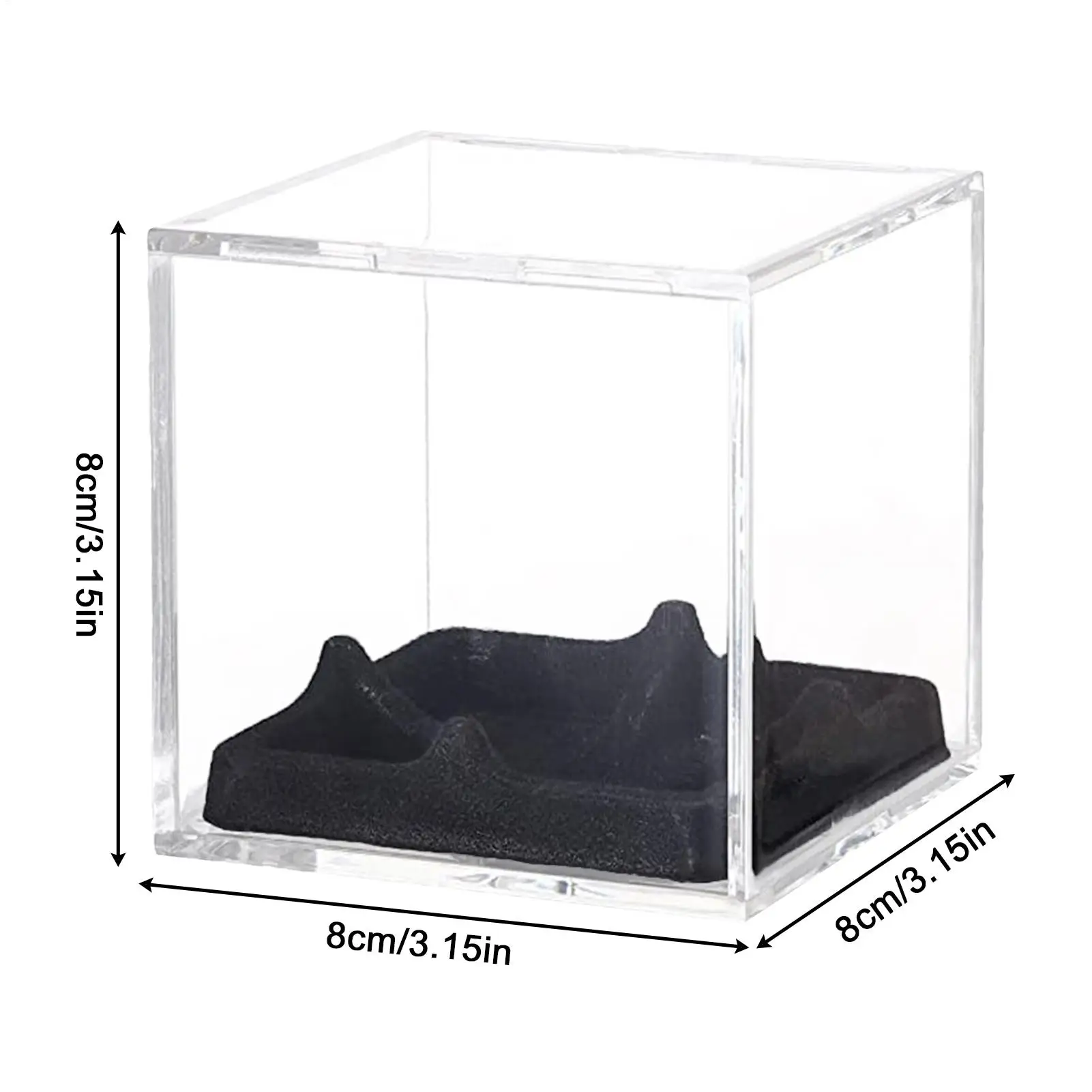 حافظة بيسبول مع قاعدة مخملية من الأكريليك المقاوم للغبار، حافظة عرض صندوق بيسبول للرياضة المنزلية، استوديوهات الفريق الموقعة #6