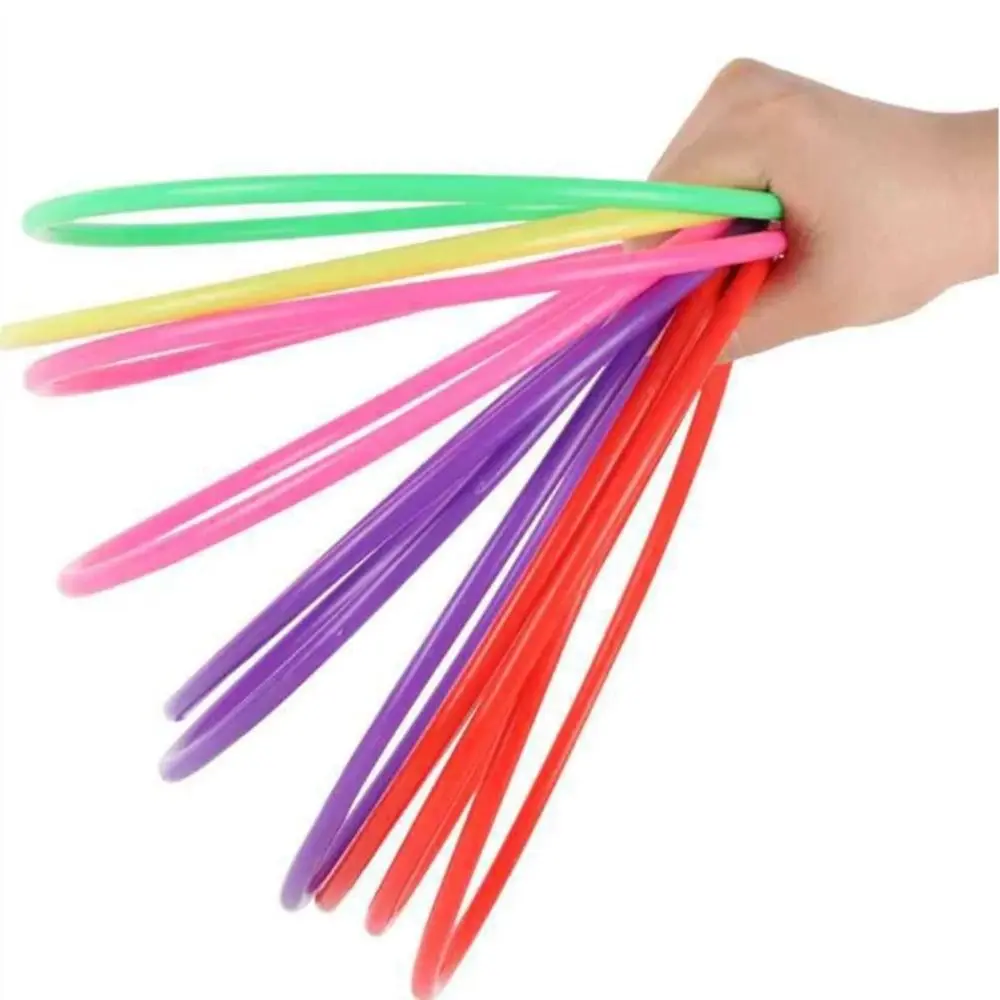 Plastic Rings Rainbow Ice Cream Toss Game Rainbow Tower Cone Target Interactive Toy Throwing Speed Carnival Game Sensory Play
