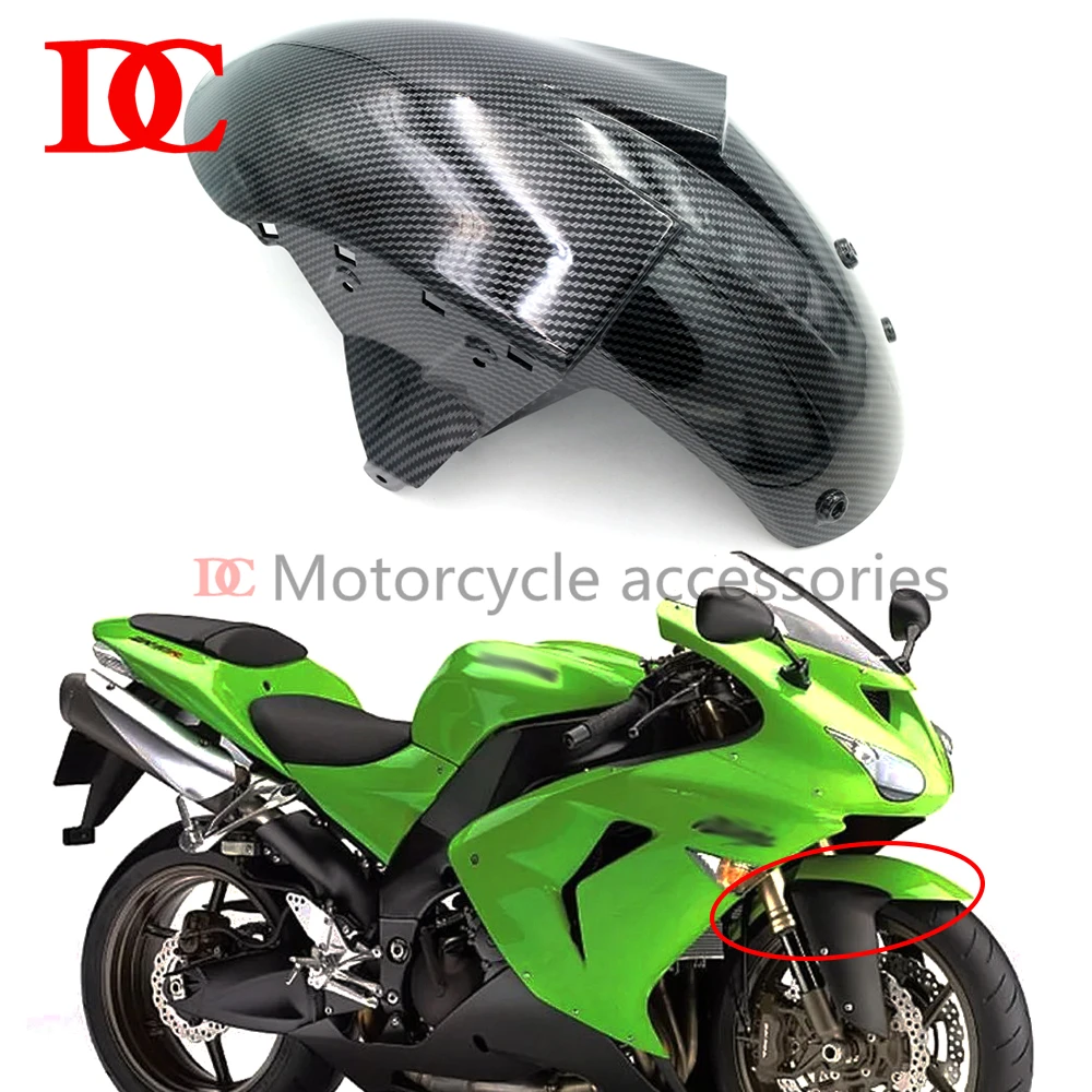 

For Kawasaki ZX-6R 636 2005 2006-2008 ZX-10R 2004-2007 Front Fender Fairing Front Tire Cover Front Shock Absorber Splash Guard