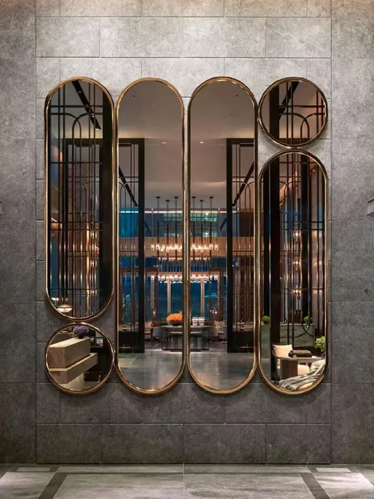 

Изготовленное на заказ зеркало в полный рост, фоновая стена, американское зеркало для ресторана, настенное художественное декоративное зеркало