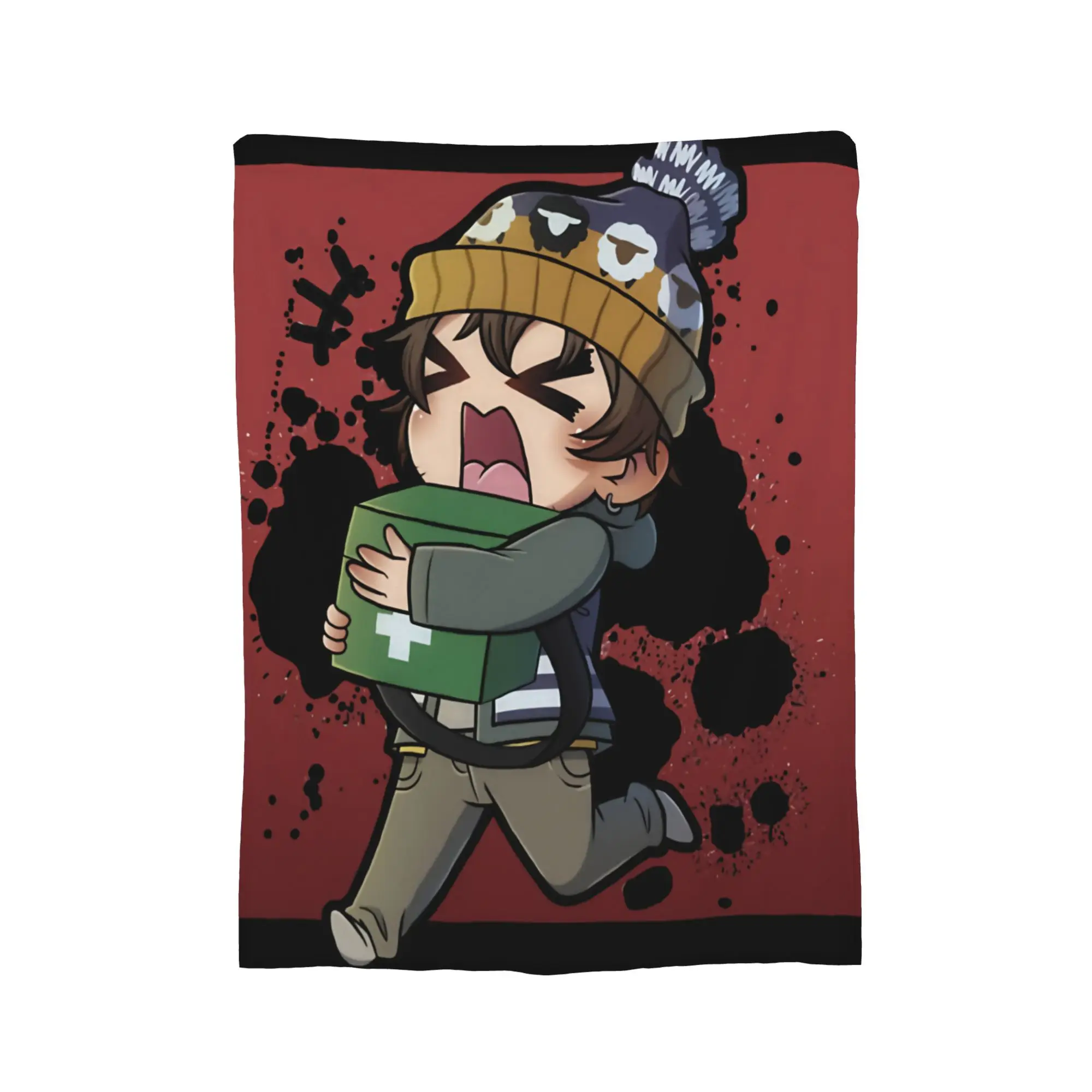 Just a Lil Courier – Bryan Hodukavich Chibi Horror Fan Art Blanket  Flannel Awesome Warm Throw Blankets for Home Autumn/Winter