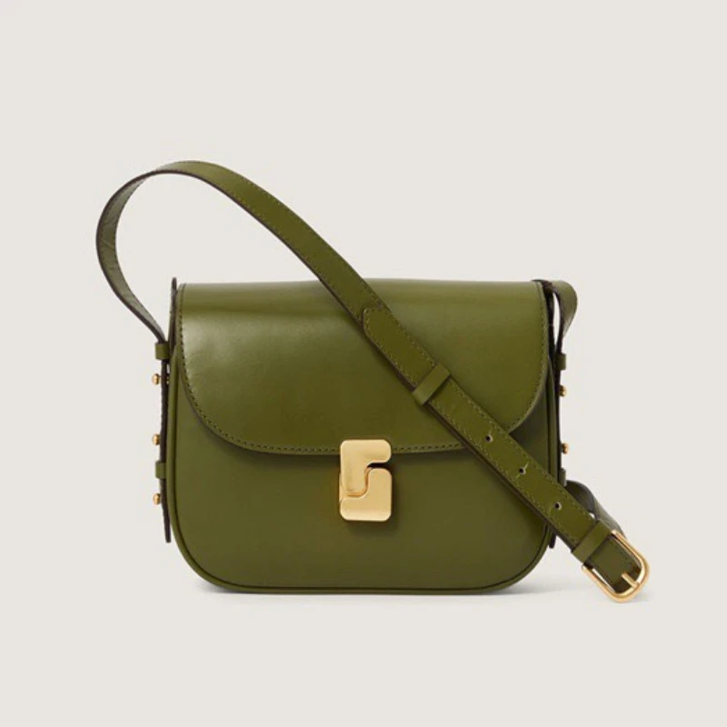 

SOEUR Premium Handbag Full-Grain Leather Square-Shaped Women's Classic Small Shoulder Bag Crossbody Bag