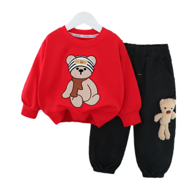 New Spring Autumn Baby Girl Clothes Kids Outfits Children Boys T-Shirt Pants 2Pcs/Sets Toddler Casual Costume Infant Tracksuits