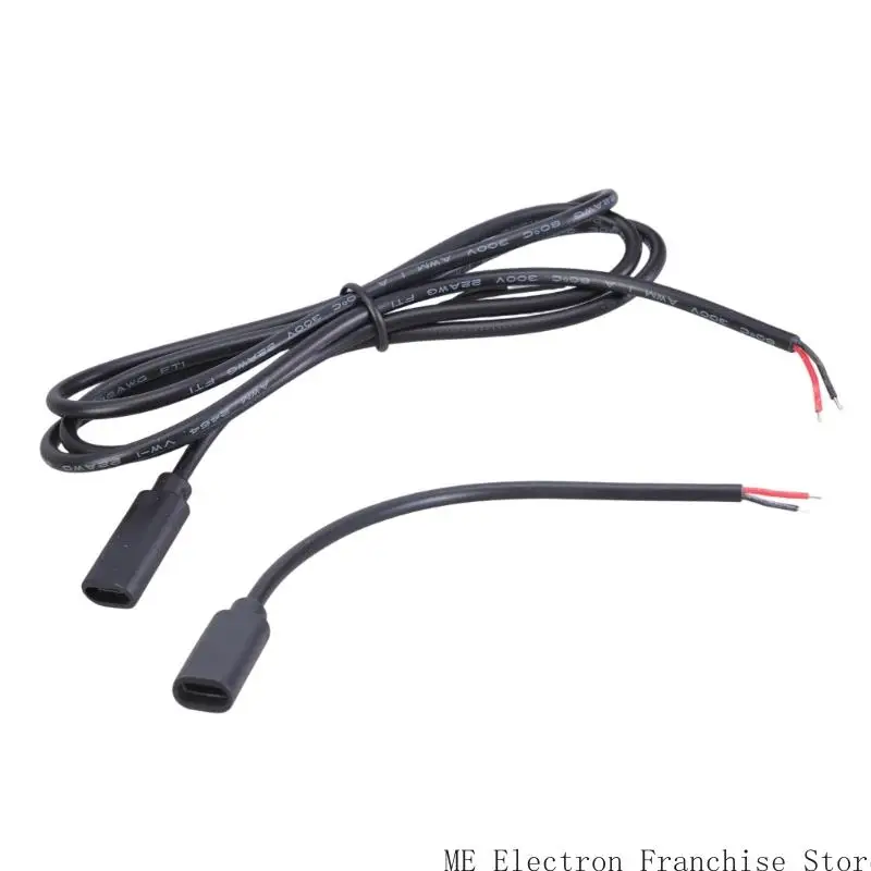 T5EA Type-C إلى 2 دبوس سلك عاري لمعدات USB C أو إصلاح كابل DIY البديل