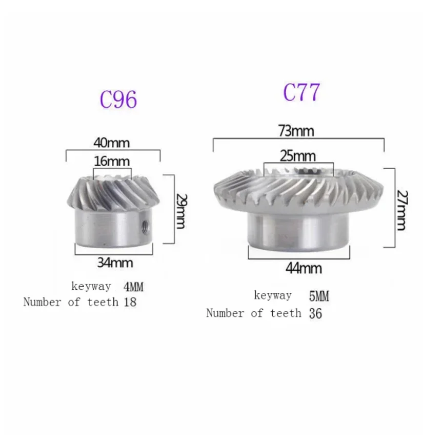 Milling Machine Lifting Gear Turret C77+C96 Spiral Lifting Gear Helical Gear Milling Machine Processing Accessories