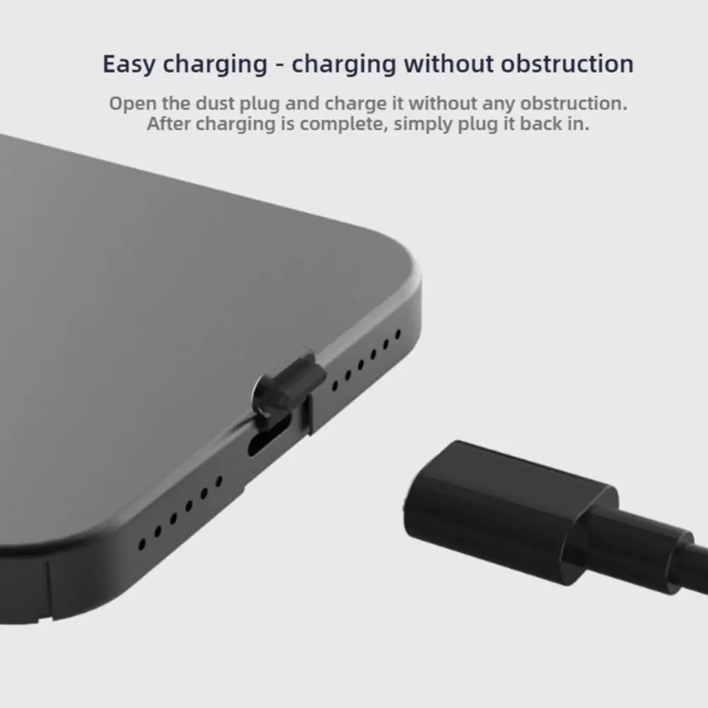 Пылезащитная заглушка порта зарядки Cute Bear USB Type C с защитой от пыли, пылезащитная заглушка с защитой от потери USB C для мобильного телефона iPhone Android