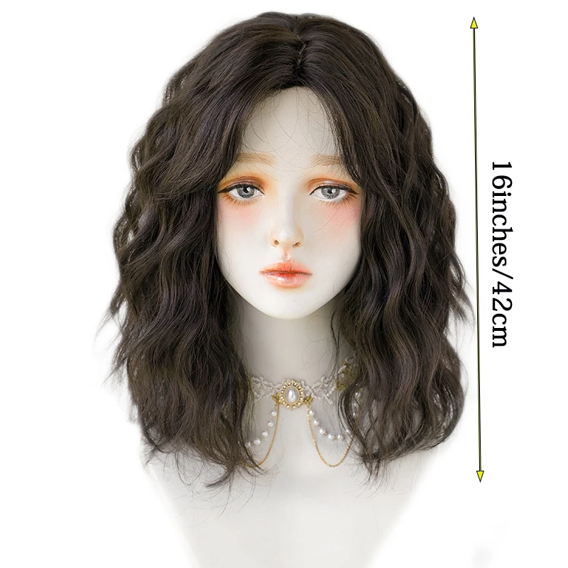 16 นิ้วหยักหยิก,แฟชั่นและผมสังเคราะห์ธรรมชาติเหมาะสำหรับผู้หญิงทุกวันปาร์ตี้,ฮาโลวีนคอสเพลย์โลลิต้าวิกผม