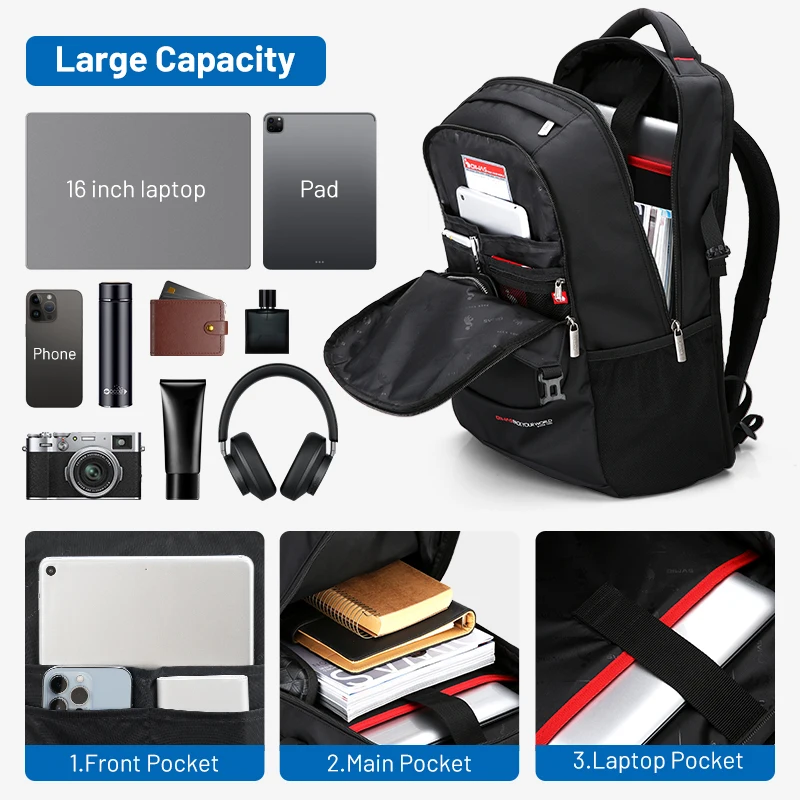 OIWAS Travel Multifunction Backpack Fashion Zipper Open Bag Men\'s Backpack Laptop High Quality Male Women Business Classic Bags