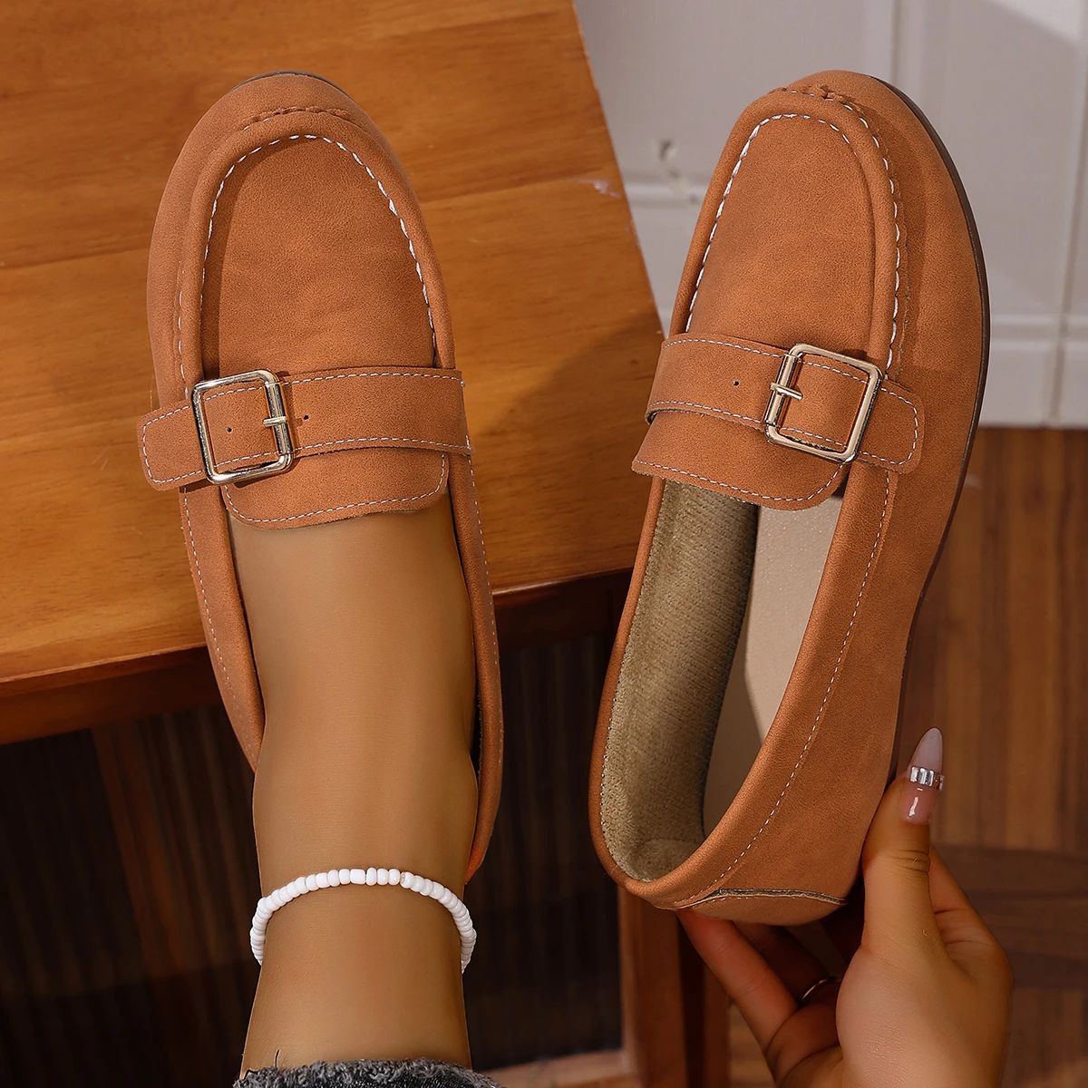 

Женские лоферы, простая стильная обувь без шнуровки в стиле ретро, весенне-осенняя обувь большого размера, женские удобные уличные кроссовки, женские