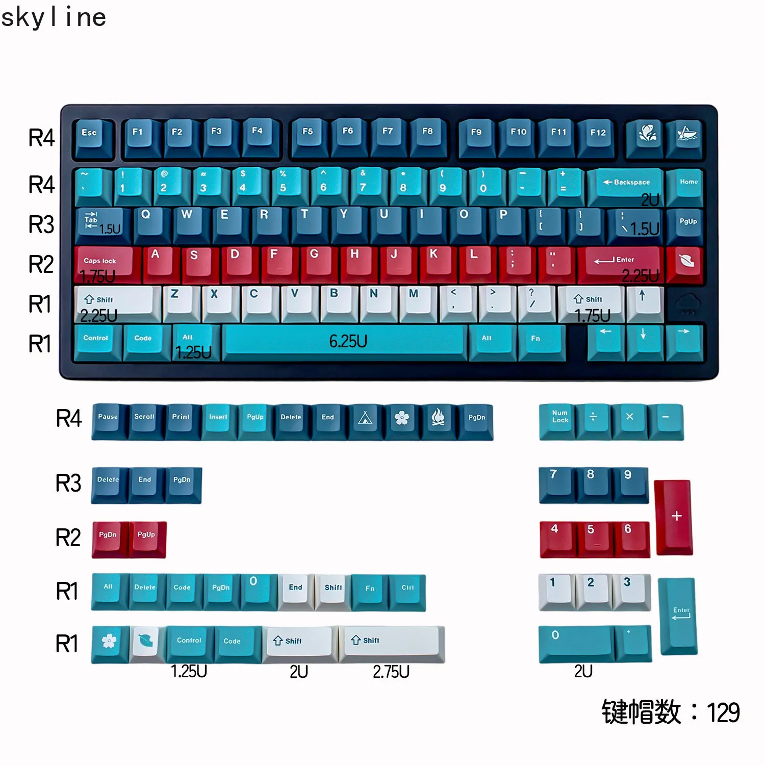 Mechanical keyboard keycaps PBT sublimation customization original factory