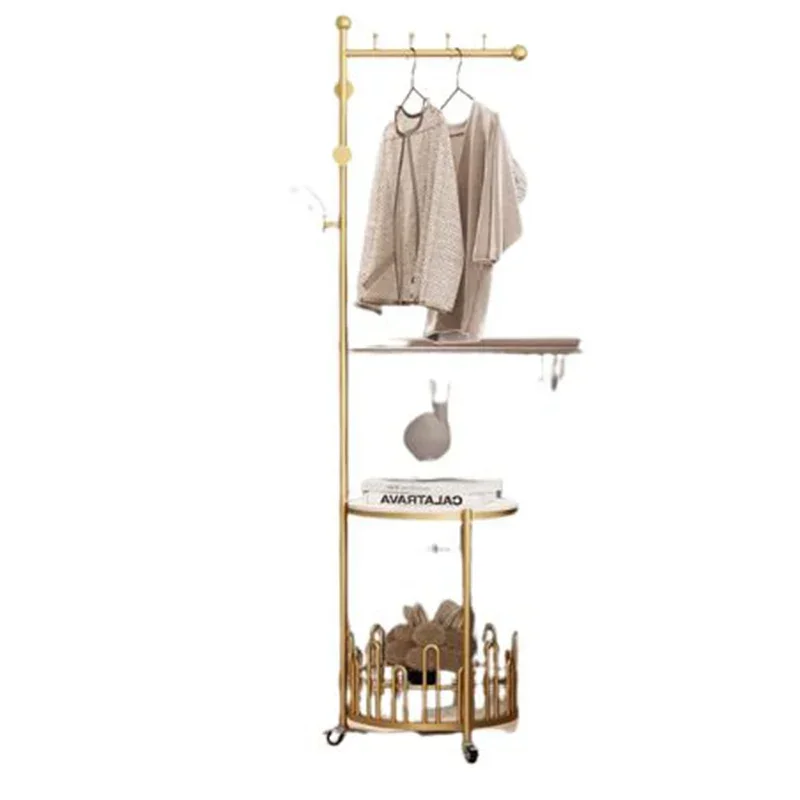 Gold Kleiderbügel Kleiderständer Metall Minimalistischer Boden Kleiderbügel Rack Ständer Lagerung Percheros Burros Para Ropa Flurmöbel