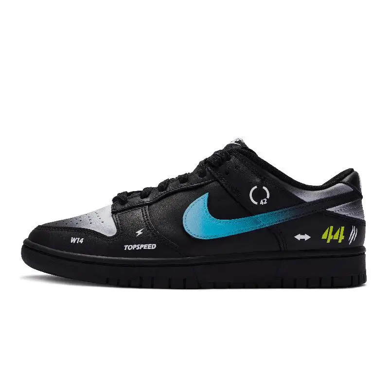 

[Невероятные женские черные молнии] Низкие кроссовки для скейтборда Nike Dunk Low 811 Производство GS Черный Белый