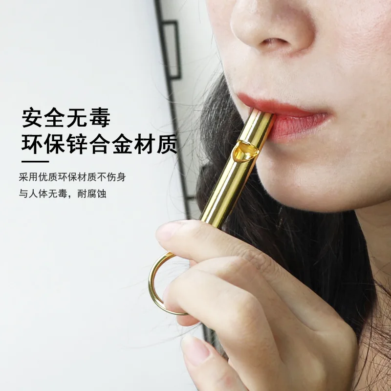 Miniso Multifunctional Bottle Opener Keychain, Classic Metal Emergency Rescue Whistle Keychain, Men'S Camping And Hiking Trip - Image 3