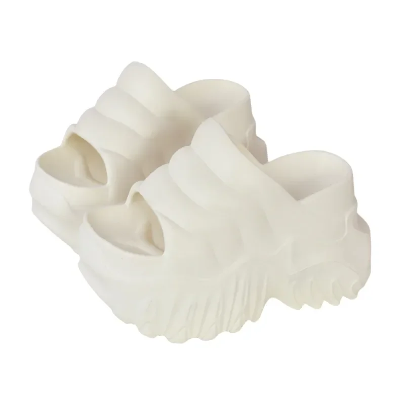 Fashion Tide Sandalias Female Summer New Indoor Home Non-slip Outside Soft Beach Shoes Platform High-heeled Slippers Versatile