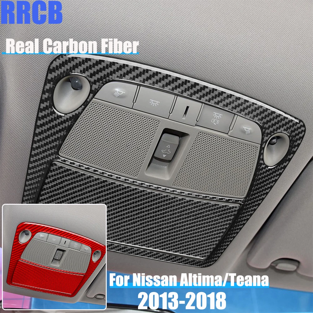 

Настоящие автомобильные аксессуары из углеродного волокна, набор ламп для чтения, мягкая наклейка на чехол для Nissan Altima/Teana L33 2013 2014 2015 2016 2017 2018