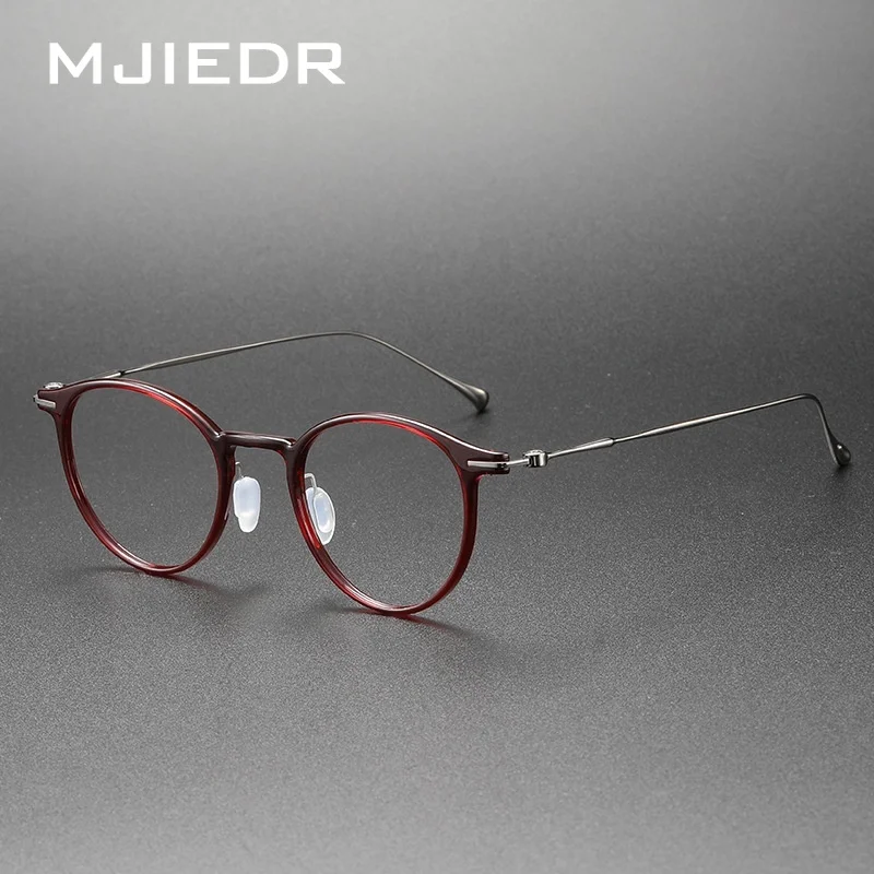 MJIRDR INS Style Ultra-Light Ultem+titianium Material Ladies Glasses Frame Inverted Pear Shape young girls eyeglasses