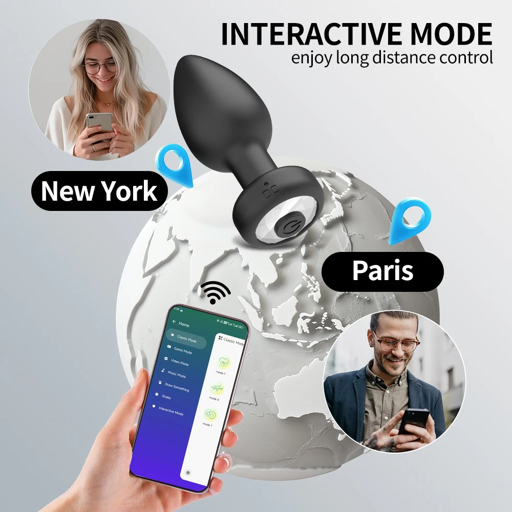 APP 무선 제어 항문 진동기, 엉덩이 플러그, 남성 전립선 마사지 자극기, 여성 자위기 성인 섹스 토이, 여성 게이