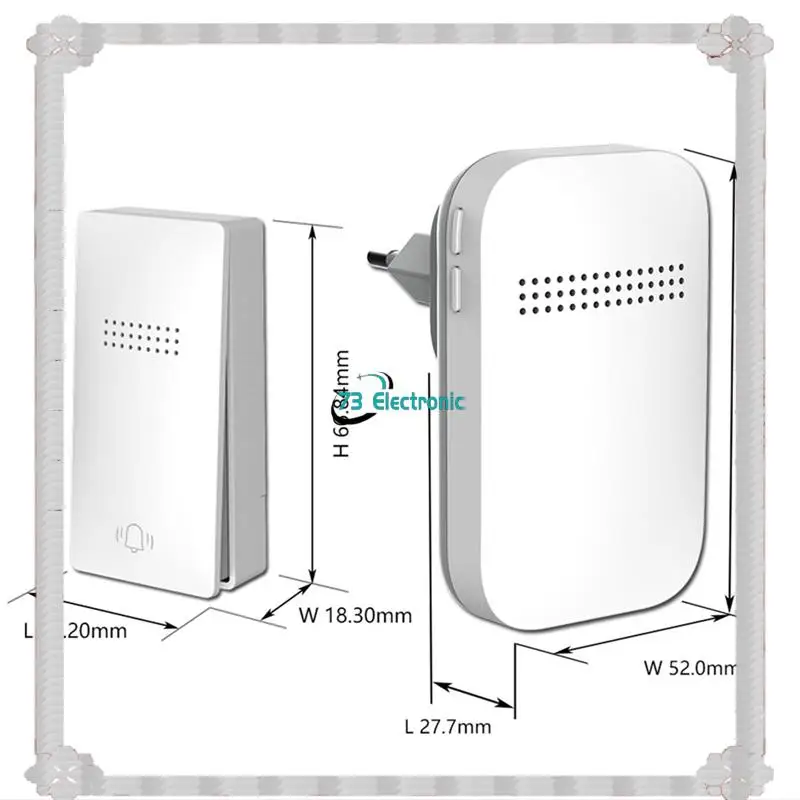 

Доставка в течение 24 часов, водонепроницаемый уличный беспроводной дверной звонок, требуется в ЕС, автономный дверной звонок, комплект звонков для умного дома, 38 песен, вилка европейского стандарта