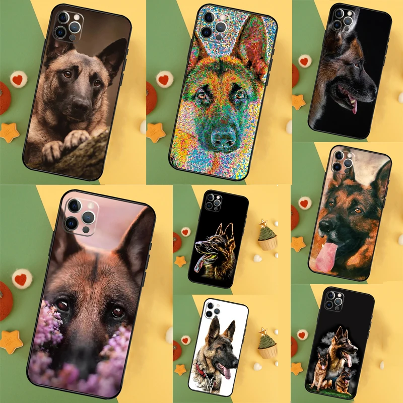 German Shepherd Dog Case For iPhone 16 15 11 12 13 14 Pro Max XS Max X XR 7 8 Plus 12 13 Mini Phone Cover