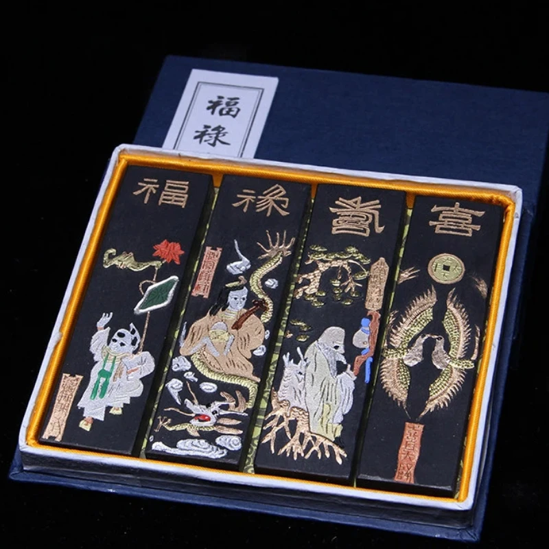 Ancient Craftsmanship Pine Soot Solid Ink Stick for Chinese Calligraphy and Traditional painting practice High-Quality Ink Stick