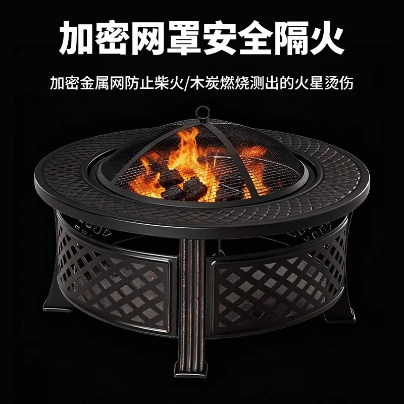 For Home Use Charcoal Fire Pit Table for Tea Brewing Roasting and Heating Indoor Outdoor BBQ Grill