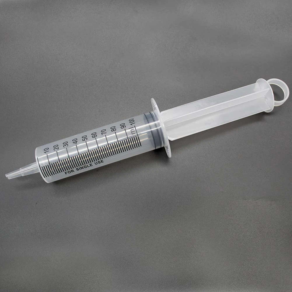 100ml Reusable Pump Glue Filling Enema Syringe Nutrient Sterile Health Without Needle Watering Refilling for Animal Food Feeding