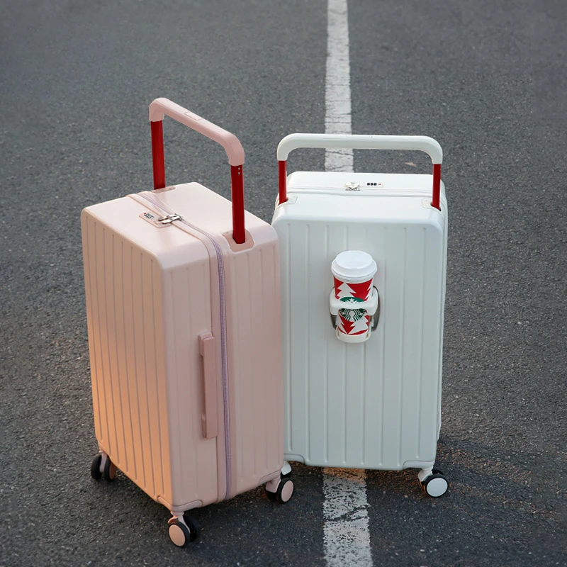 20/24 /26 Inch Luggage Box with Wide Handle and Coupon for New Comer Male and Female Large Capacity Thickened Trolley Case