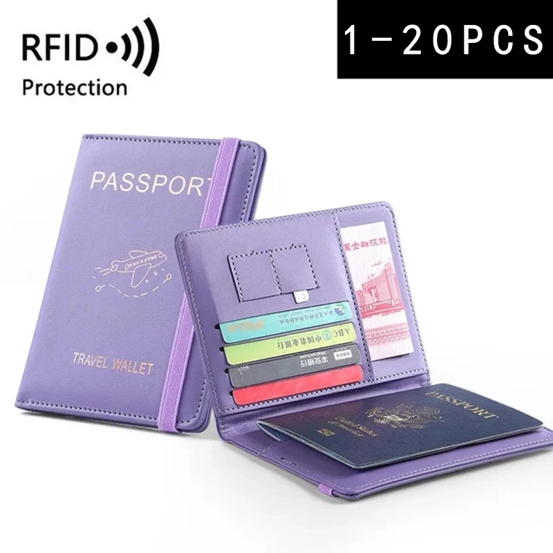 

Multi-Function PU Leather RFID Passport Cover Ultra-Thin Waterproof Passport Protector Credit ID Card Wallet Passport Holder